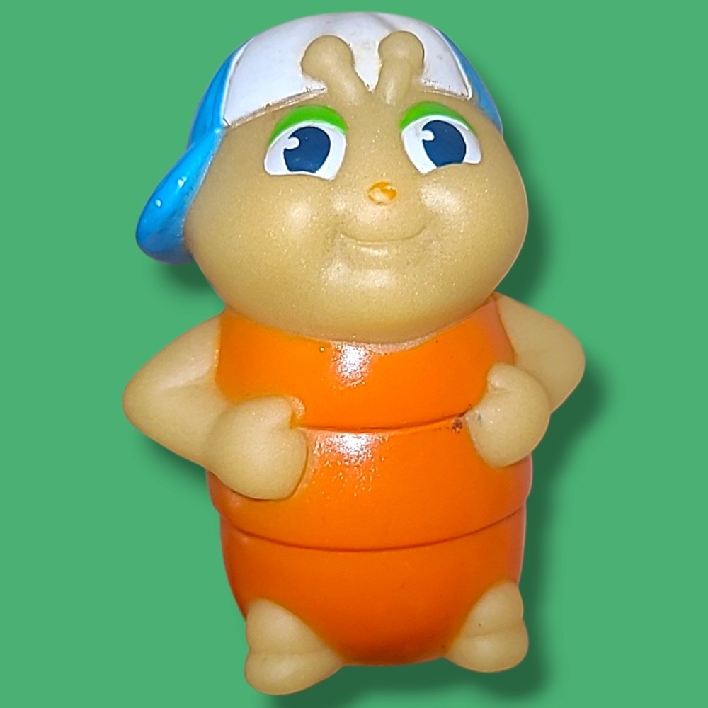 Vintage 1986 Playskool Glo Friends Slugger Glow-in-the-Dark PVC Bug Toy